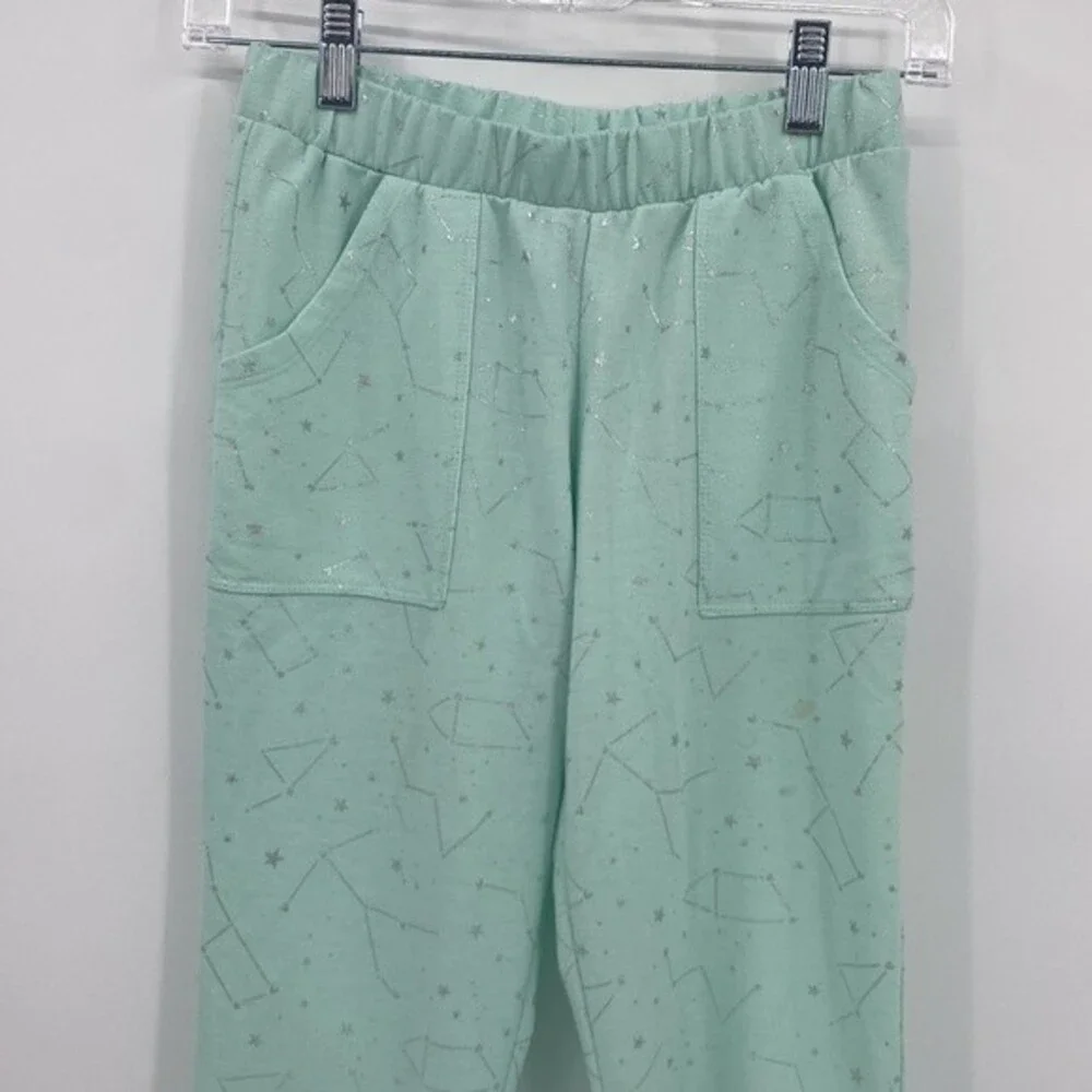 more than magic jogger pajama sweat pants light blue constellations L 10/12